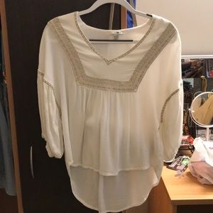White and gold blouse